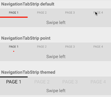 Navigation Tab Strip